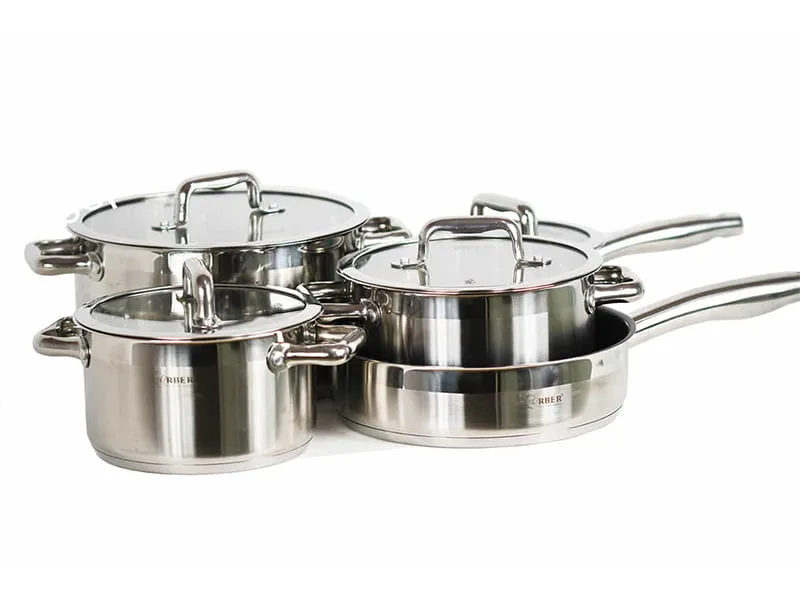 Mặt Trước Bộ Nồi Từ Inox Arber AN05I