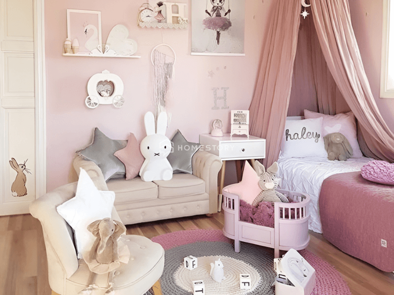 Phòng Cho Bé Gái Đẹp Mắt