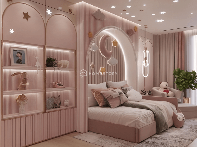 Phòng Cho Bé Gái Hiện Đại Đẹp