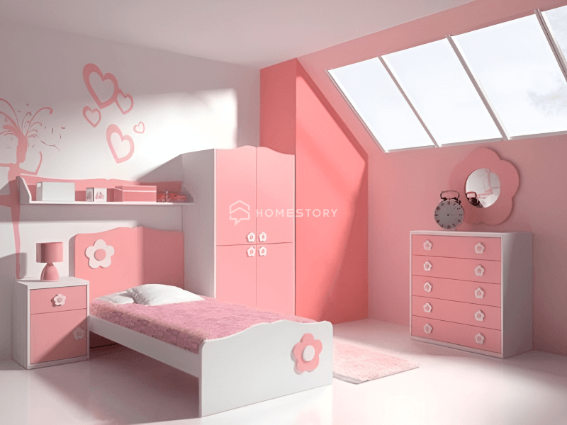 Phòng Cho Bé Gái Thu Hút