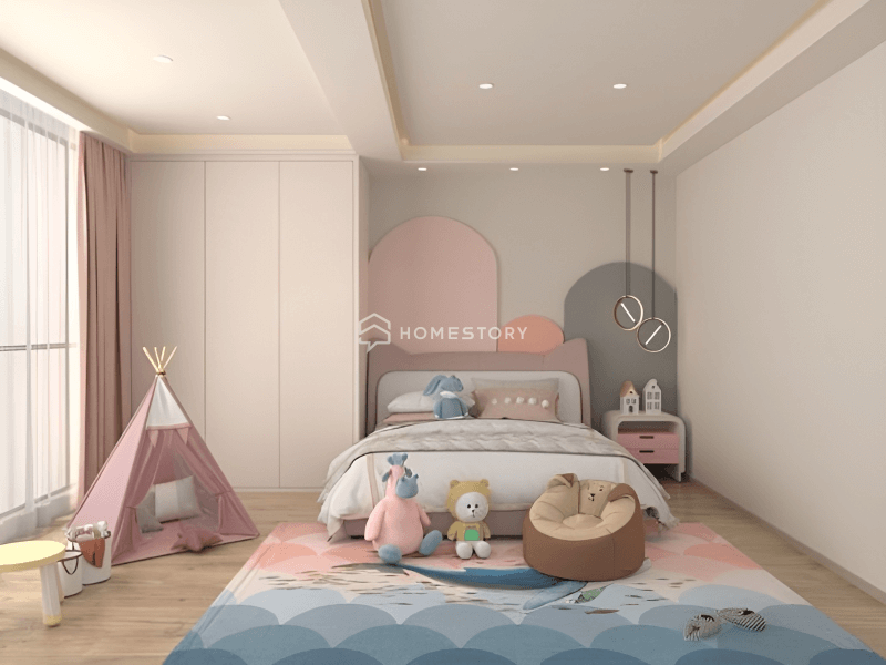 Phòng Ngủ Cho Bé Gái Đẹp Tối Giản