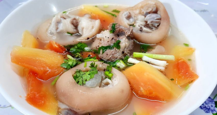Cách Nấu Canh Giò Heo Hầm Đu Đủ Dinh Dưỡng, Bồi Bổ Gia Đình 8 Canh Giò Heo Hầm Đu Đủ Dinh Dưỡng, Bồi Bổ Gia Đình