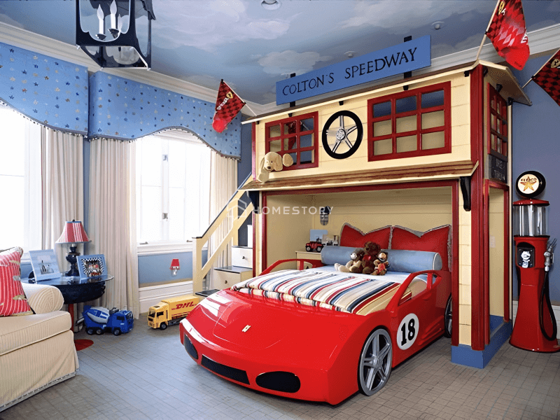 Thiết Kế Phòng Ngủ Bé Trai Hiện Đại, Đẹp Và Đơn Giản 17 Phòng Bé Trai Chủ Đề Xe Hơi