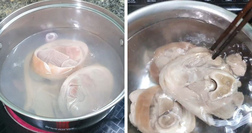 Cách Nấu Canh Giò Heo Hầm Đu Đủ Dinh Dưỡng, Bồi Bổ Gia Đình 3 Sơ Chế Giò Heo