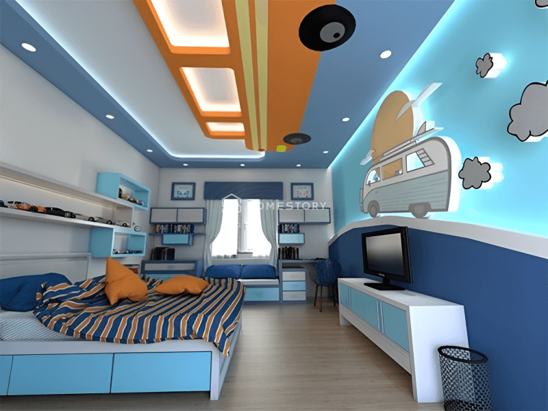 Thiết Kế Phòng Ngủ Bé Trai Hiện Đại, Đẹp Và Đơn Giản 2 Thiết Kế Phòng Bé Trai