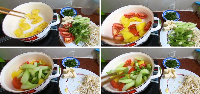Cách Nấu Canh Chua Chay Thanh Đạm, Đơn Giản Tại Nhà 7 - Xao Nguyen Lieu De Nau Canh Chua Chay