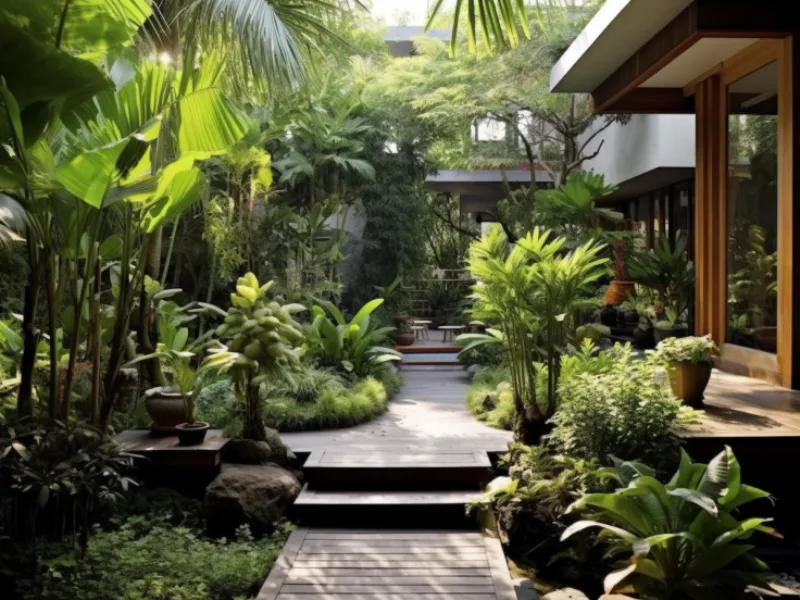 Thiết Kế Sân Vườn Nhiệt Đới