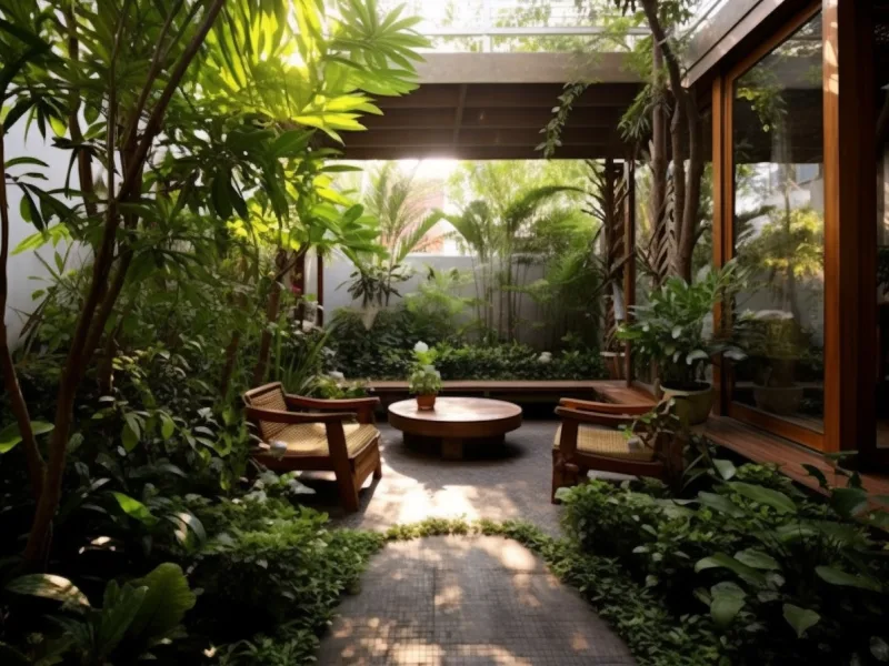 Sân Vườn Nhiệt Đới Cho Nhà Phố