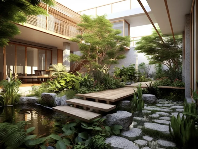 Sân Vườn Không Gian Nhiệt Đới