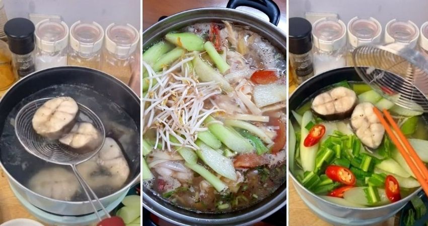Các Bước Cuối Cùng Của Món Cá Lăng Nấu Canh Chua