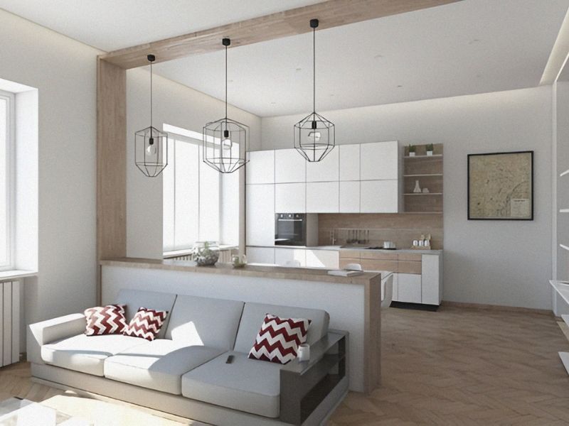 Phòng Khách Liền Kề Nhà Bếp