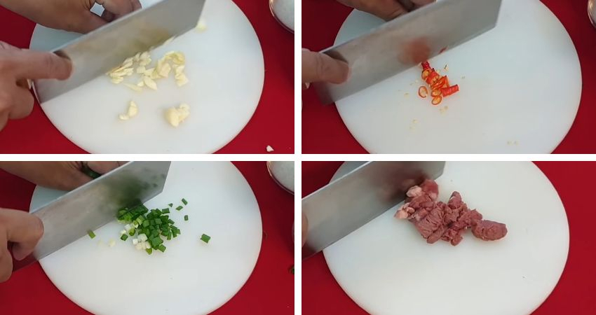 Cách Làm Thịt Bò Xào Sả Ớt Cay Cay, Vô Cùng Bắt Cơm 4 Sơ Chế Các Nguyên Liệu Thịt Bò Xào Sả Ớt