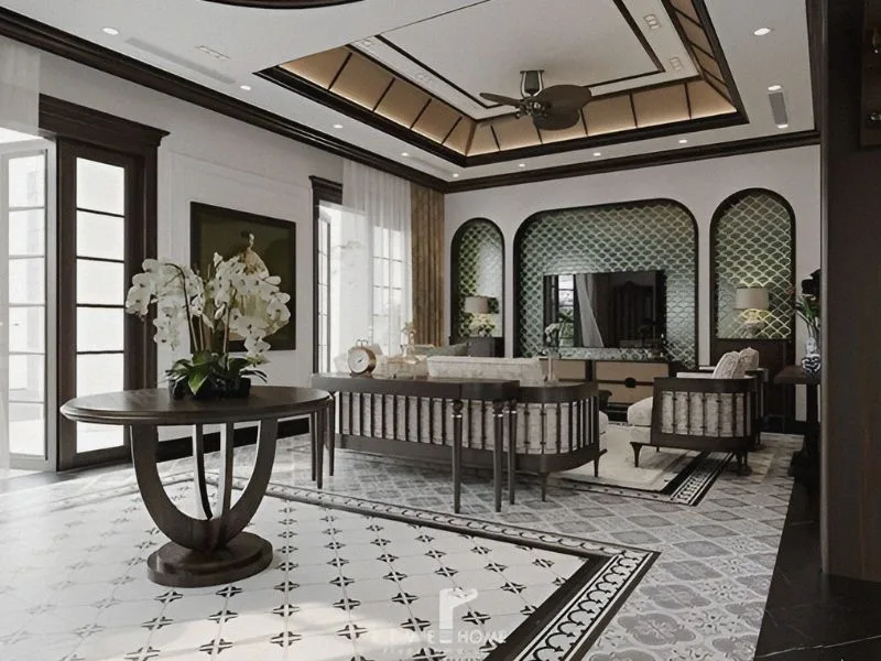 Mẫu Phòng Khách Truyền Thống Ấm Cúng Và Sang Trọng 11 Trang Trí Phòng Khách Truyền Thống