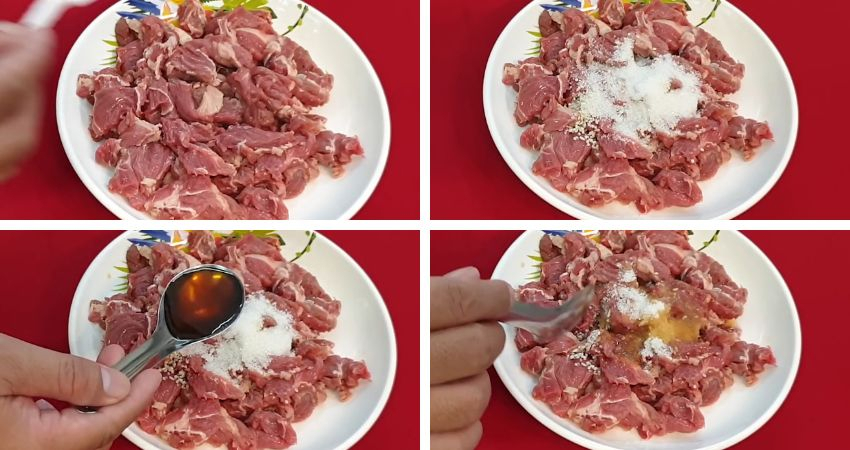 Cách Làm Thịt Bò Xào Sả Ớt Cay Cay, Vô Cùng Bắt Cơm 5 Ướp Thịt Bò