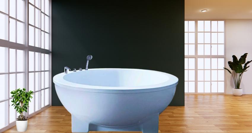 Bồn Tắm Nằm Đôi Massage Acrylic Rudylux Rd-2290 Có Chân Yếm Bao Quanh