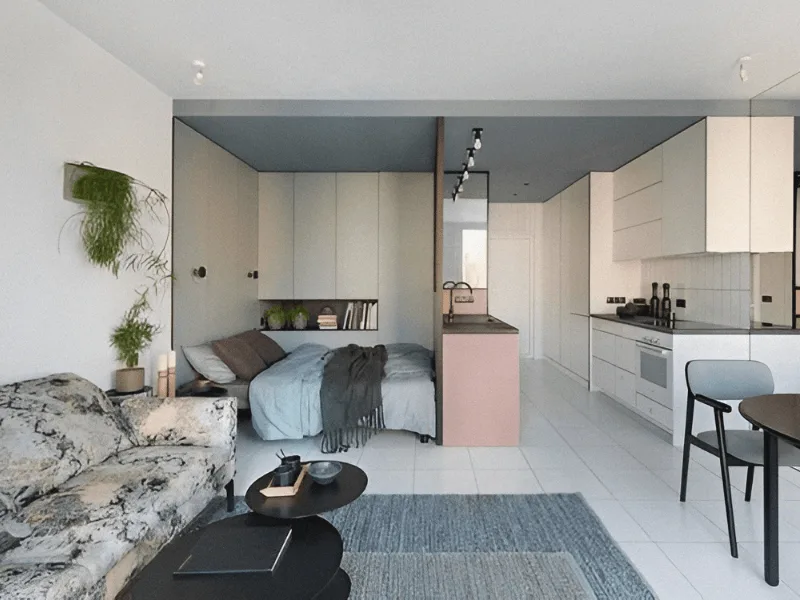Mẫu Thiết Kế Nội Thất Căn Hộ 40M2 Rộng Rãi Và Tiện Nghi 3 Chung Cư 40M2