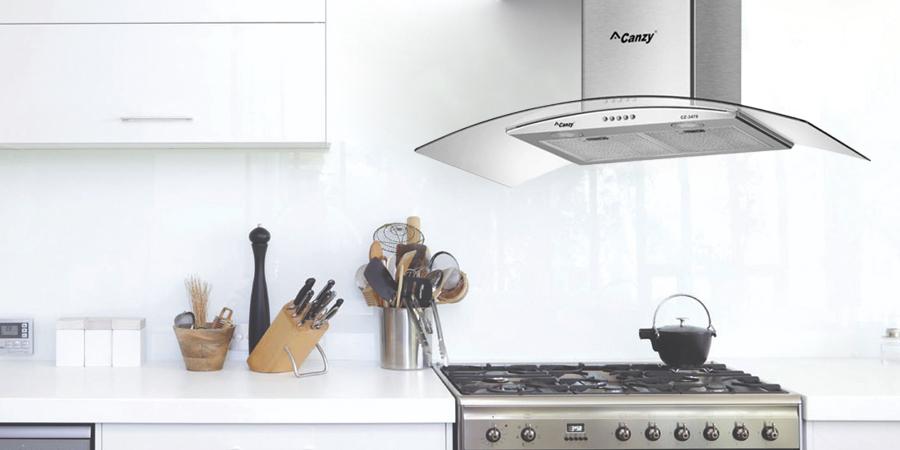 Máy Hút Mùi Kính Cong Canzy Cz-3470, Có Kích Thước Tầm Trung, Thiết Kế Hiện Đại