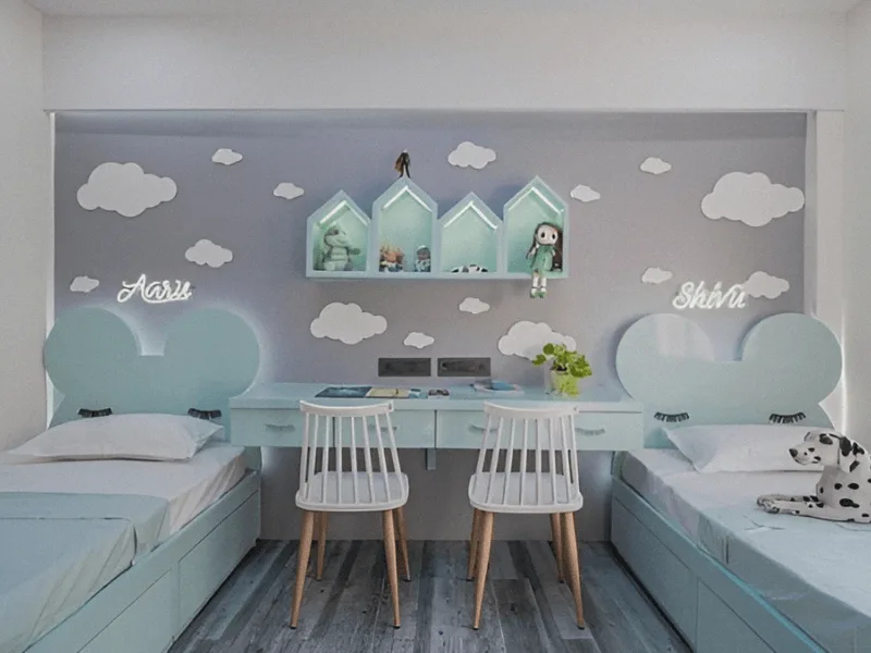 Mẫu Thiết Kế Phòng Ngủ Cho 2 Chị Em Gái Xinh Xắn, Đáng Yêu 14 Nội Thất Phòng Ngủ Cho 2 Bé Gái