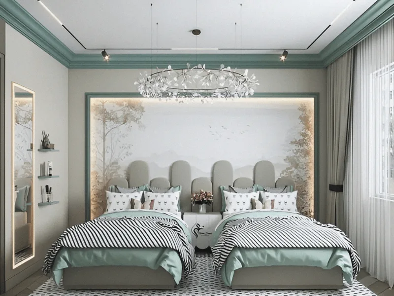 Mẫu Thiết Kế Phòng Ngủ Cho 2 Chị Em Gái Xinh Xắn, Đáng Yêu 19 Phòng Cho 2 Bé Gái