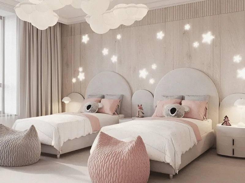 Mẫu Thiết Kế Phòng Ngủ Cho 2 Chị Em Gái Xinh Xắn, Đáng Yêu 9 Phòng Ngủ Cho 2 Bé Gái