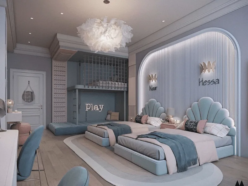 Mẫu Thiết Kế Phòng Ngủ Cho 2 Chị Em Gái Xinh Xắn, Đáng Yêu 2 Phòng Ngủ Cho 2 Bé Gái