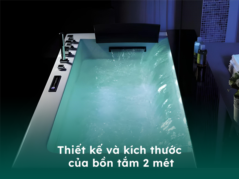 Thiết kế và kích thước của bồn tắm 2m