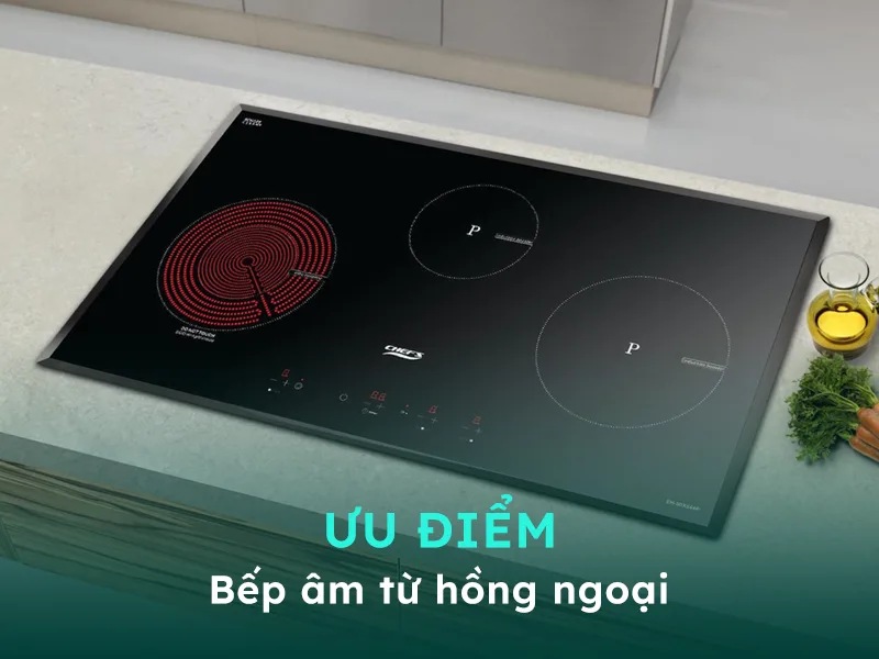Ưu điểm của bếp từ hồng ngoại lắp đặt âm