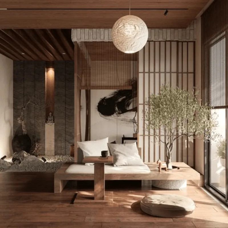 Phòng Khách Theo Phong Cách Nhật Bản