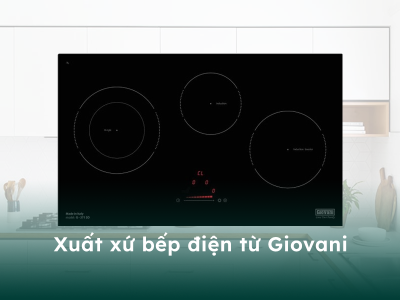 Xuất xứ của bếp điện từ thương hiệu Giovani