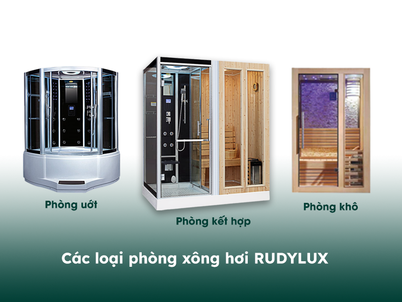 Các loại phòng xông hơi Rudylux phổ biến