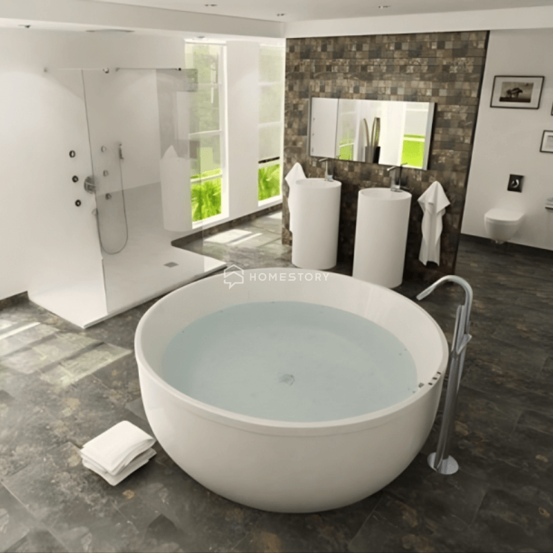 15+ Mẫu Bồn Tắm Tròn Đẹp, Hiện Đại Và Sang Trọng 7 Mẫu Bồn Tắm Tròn Đẹp