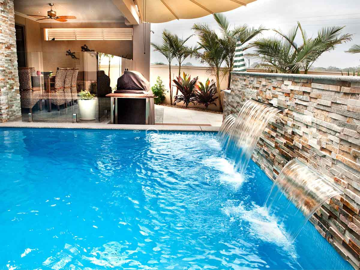 30+ Mẫu Thiết Kế Bể Bơi Đẹp Cho Biệt Thự, Khách Sạn, Homestay 21 Mẫu Thiết Kế Bể Bơi Đẹp Sử Dụng Bức Tường Đá Granite Và Thác Nước Thư Giãn