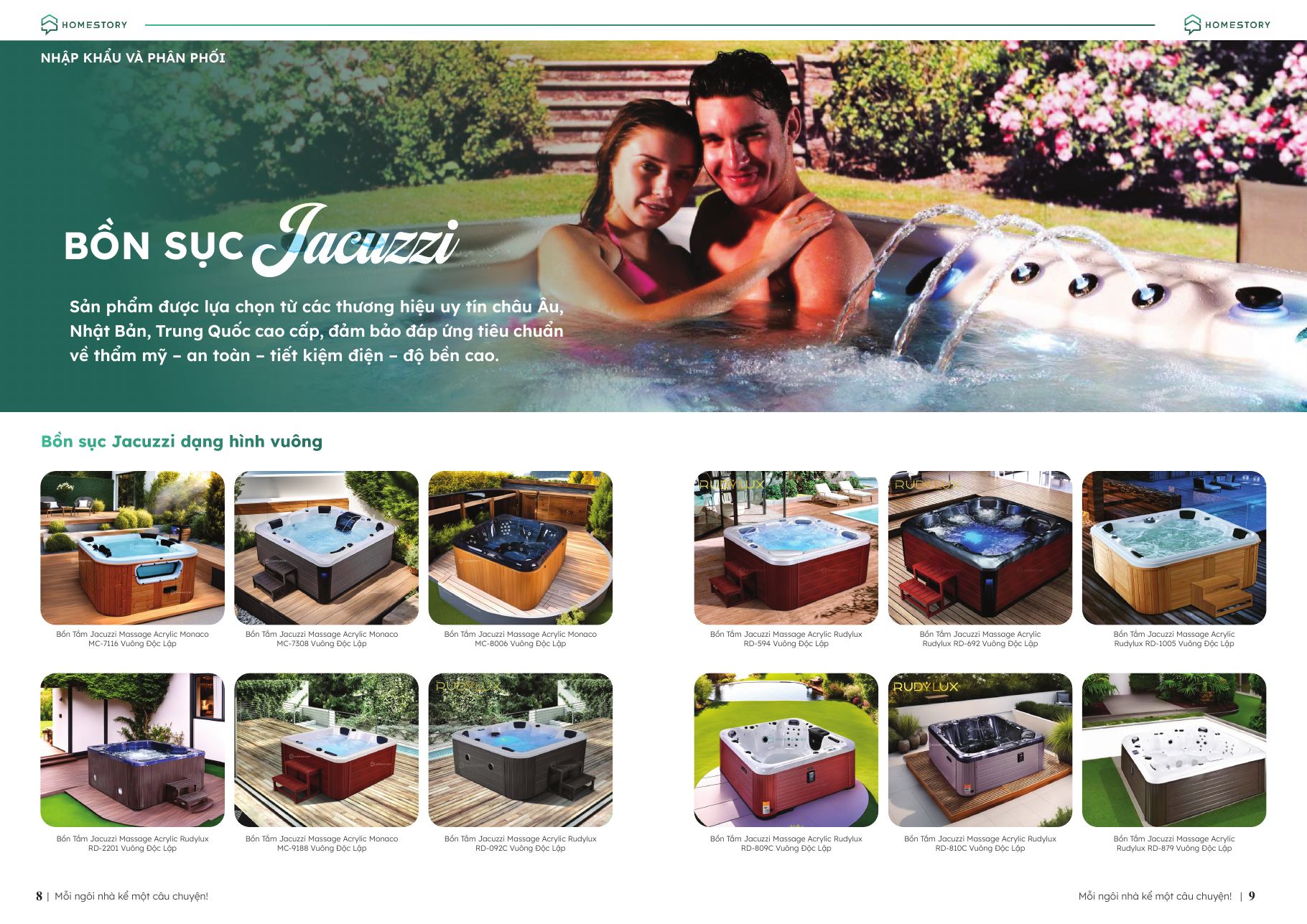 Bồn sục Jacuzzi HomeStory