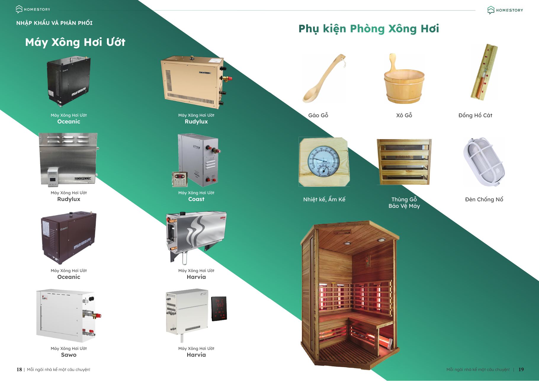 Máy xông hơi ướt và phụ kiện phòng xông hơi