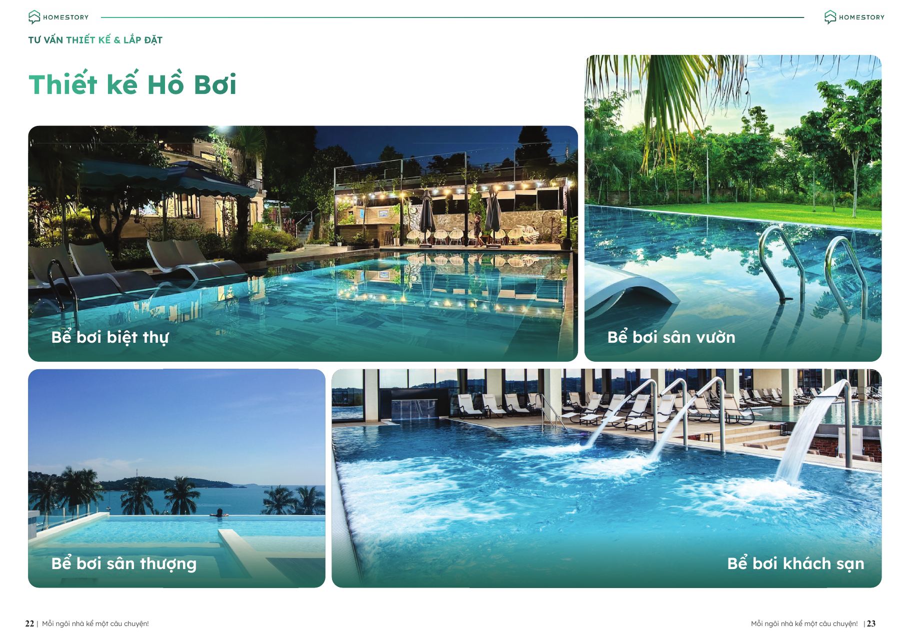 Thiết kế hồ bơi HomeStory
