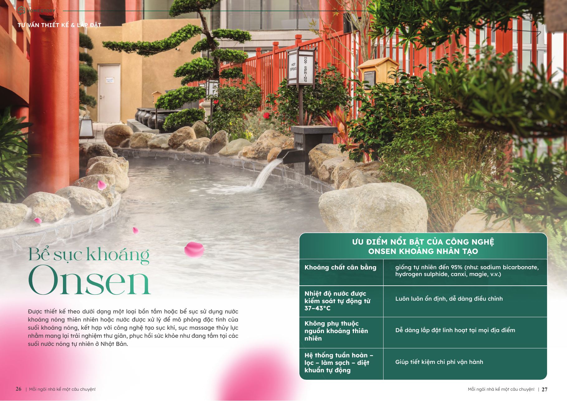 Bể khoáng Onsen chuẩn Nhật Bản HomeStory