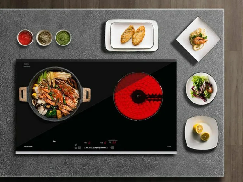 Bếp Điện Từ Hồng Ngoại Đôi Munchen Gm6629S 4800W Cảm Ứng 4 Công Suất Bếp Điện Từ Hồng Ngoại Đôi Munchen Gm6629S 2400W Cảm Ứng