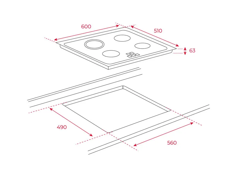 Kích Thước Bếp Điện Hồng Ngoại 4 Vùng Nấu Teka Tz 6415 Cảm Ứng
