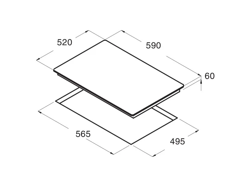 Kích Thước Bếp Điện Từ 3 Vùng Nấu Cata I 6003 Bk 2300W Cảm Ứng