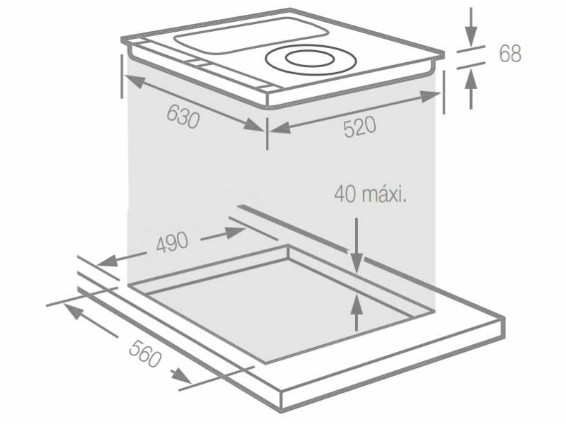 Kích Thước Bếp Điện Từ 4 Vùng Nấu Fagor If-Zone40Hs 4600W Cảm Ứng