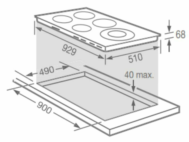 Kích Thước Bếp Điện Từ 5 Vùng Nấu Fagor If-900Bs 3600W Cảm Ứng
