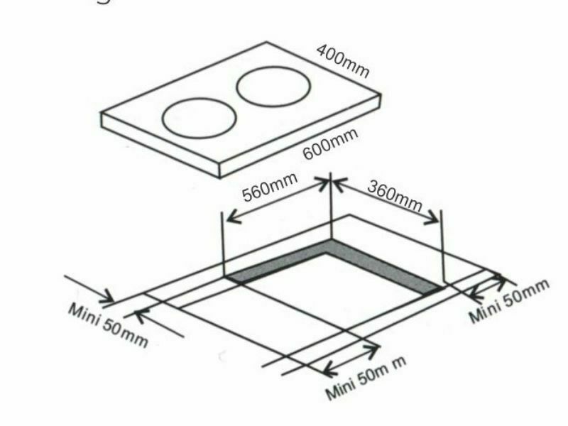Kích Thước Bếp Điện Từ Đôi Arber Abei600 2000W Cảm Ứng