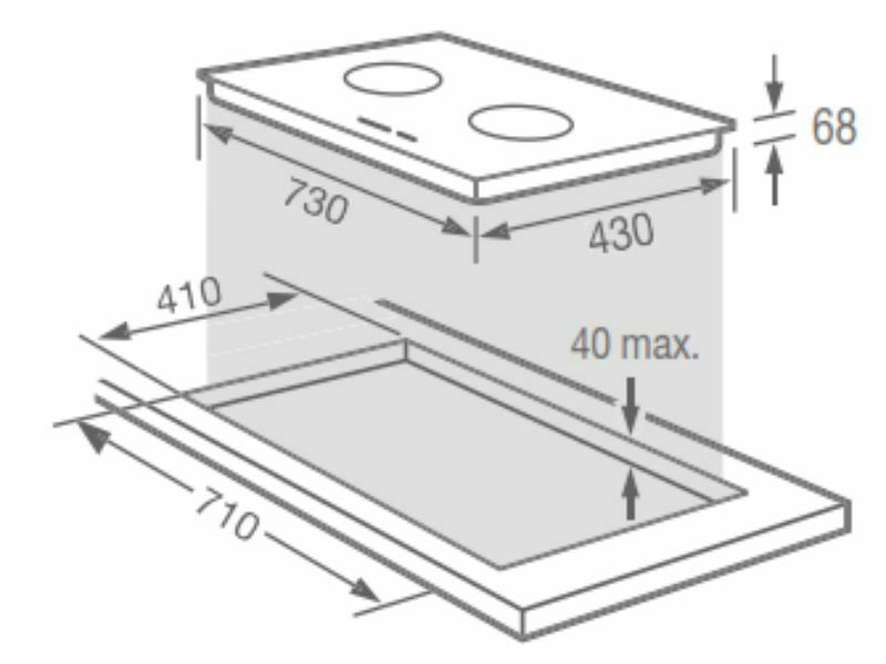 Kích Thước Bếp Điện Từ Đôi Fagor Fpi2073S 3000W Cảm Ứng