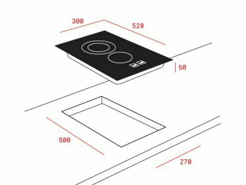 Bếp Điện Từ Đôi Domino Teka Space Irf 3200 3500W Cảm Ứng 2 Kích Thước Bếp Điện Từ Domino Đôi Teka Space Irf 3200 Cảm Ứng