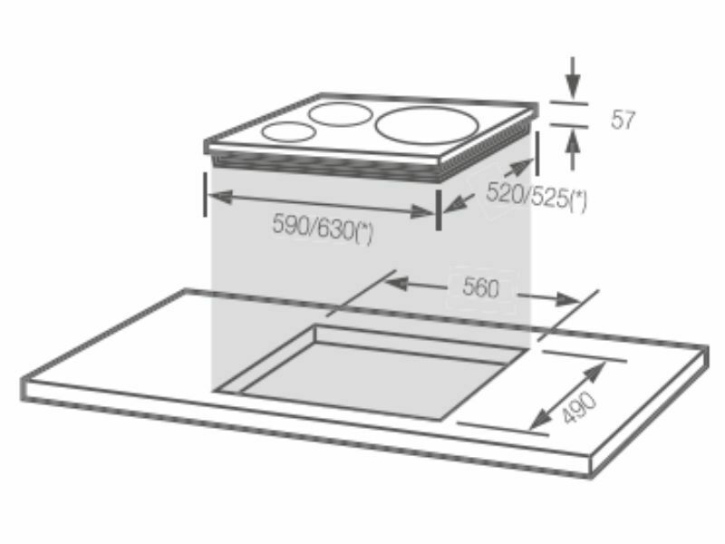 Kích Thước Bếp Điện Từ Hồng Ngoại 3 Vùng Nấu Fagor 2Vft330As Cảm Ứng
