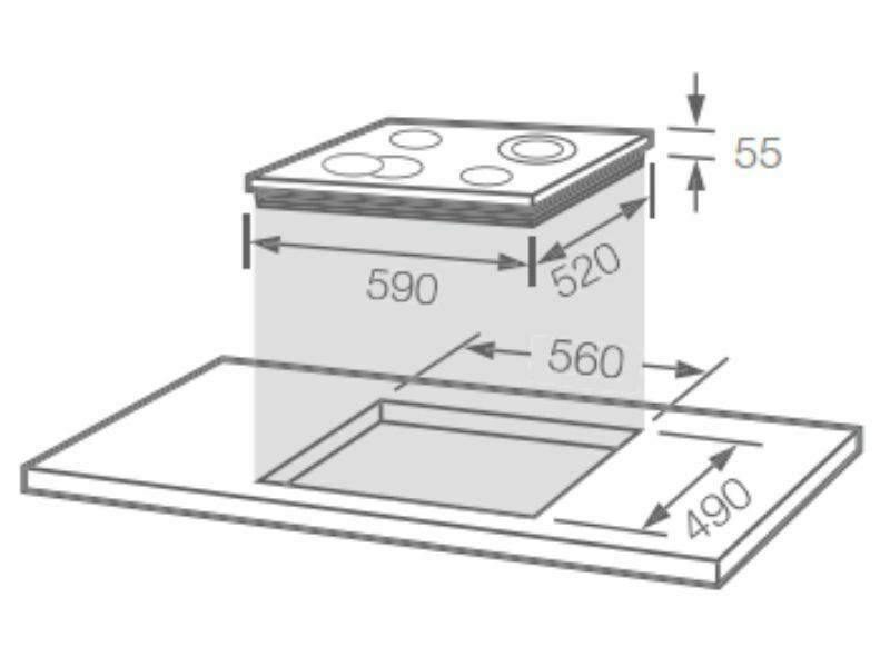 Kích Thước Bếp Điện Từ Hồng Ngoại 4 Vùng Nấu Fagor 2Vft-211As Cảm Ứng