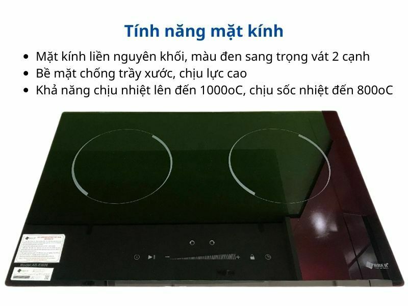 Mặt Kính Bếp Điện Từ Đôi Arber Abei600 2000W Cảm Ứng