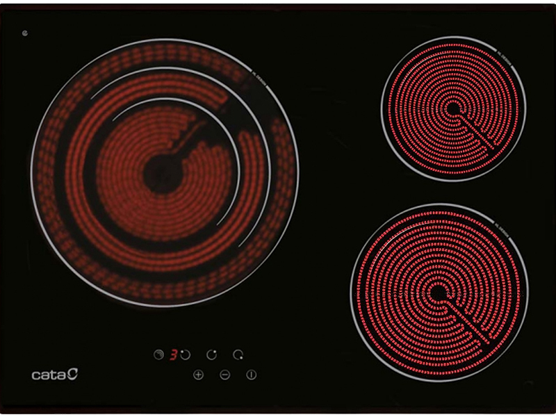 Mặt Trước Bếp Điện Hồng Ngoại 3 Vùng Nấu Cata Tt 5003 X 2700W Cảm Ứng