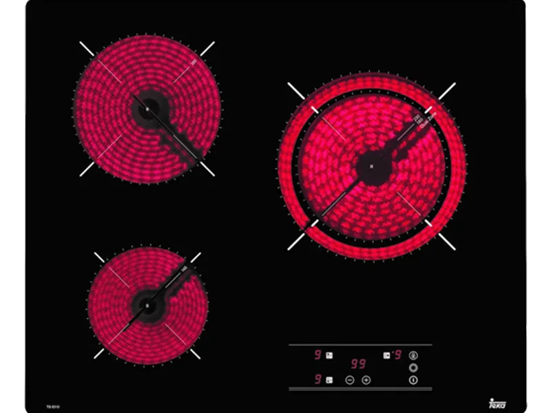 Mặt Trước Bếp Điện Hồng Ngoại 3 Vùng Nấu Teka Tb 6310 Cảm Ứng