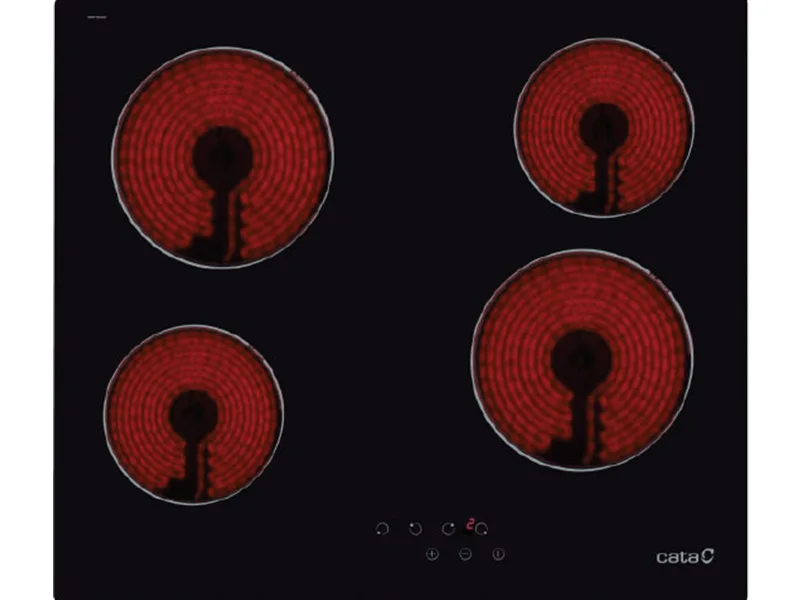 Mặt Trước Bếp Điện Hồng Ngoại 4 Vùng Nấu Cata Tn 604A 1800W Cảm Ứng